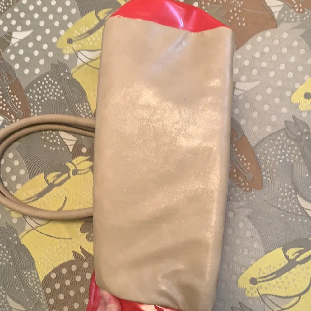 Large Anne Klein Patent Leather Red Bag - Picture 10 of 10